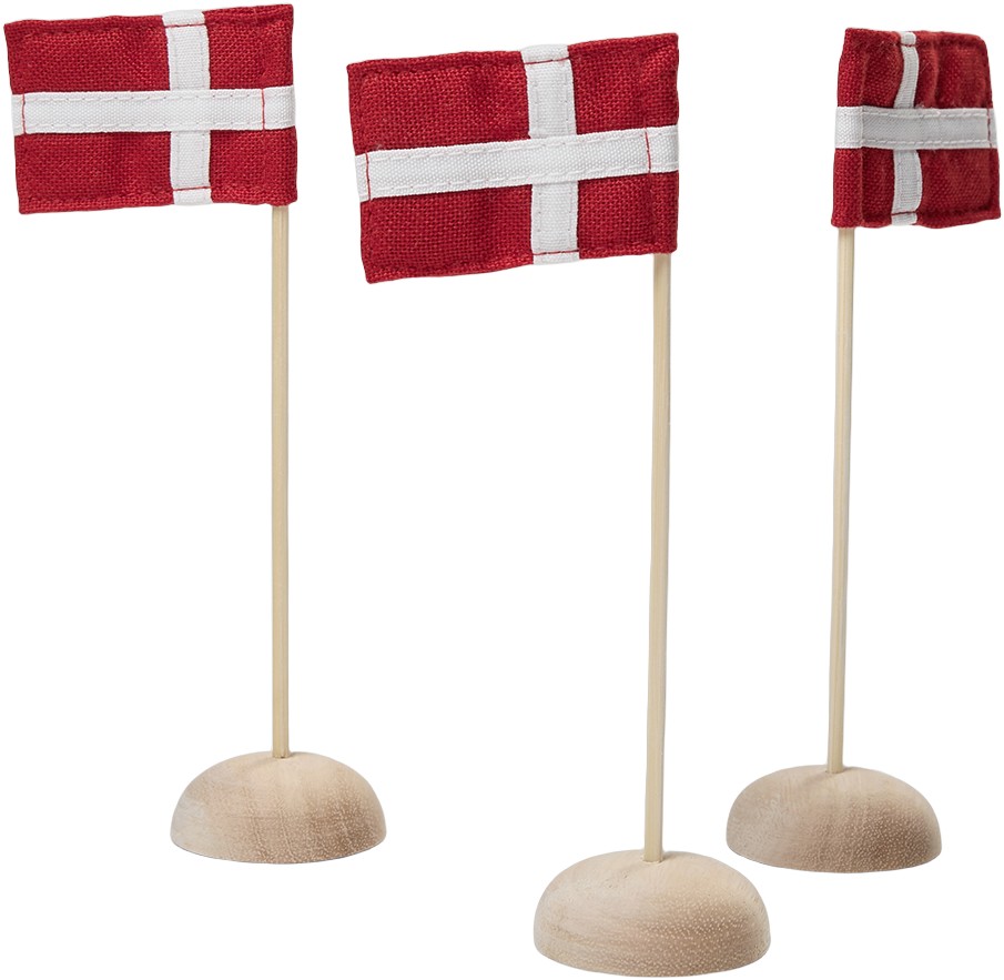 Mini Bordflag med Dannebrogsflag